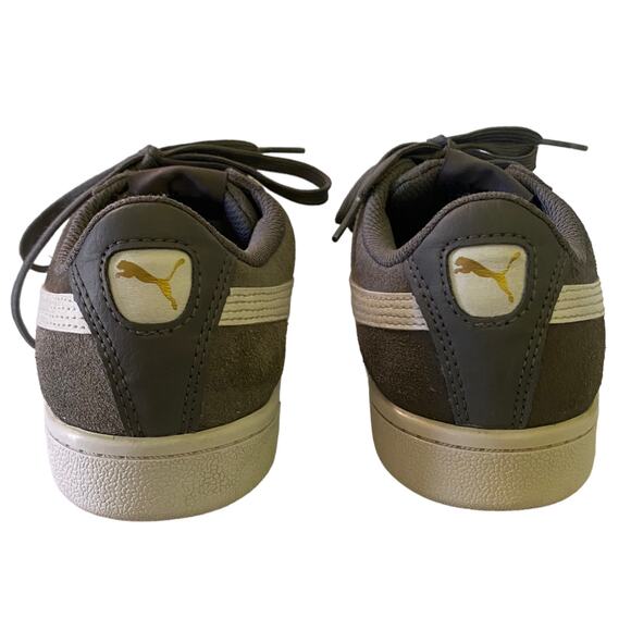 Puma Gray Classic Suede Leather Sneakers Size 4 - Picture 6 of 9